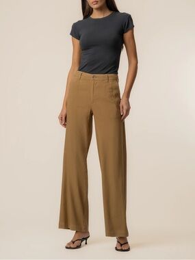 KUT FROM THE KLOTH Meg Wide Leg Jeans in Khaki | 12